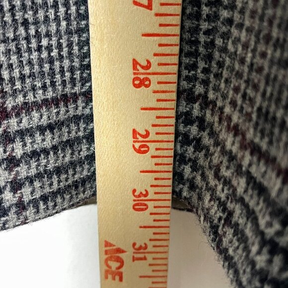 Vtg J. Crew Plaid‎ Blazer Men's 40R Gray Sport Coat 100% Wool Jacket Career USA - Picture 6 of 13